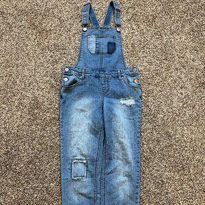 Girls Cherokee Brand Denim Overalls Size L